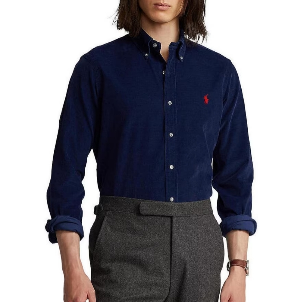 Polo Ralph Lauren Classic-Fit Corduroy Long-Sleeve Woven Shirt Men's Size Medium
